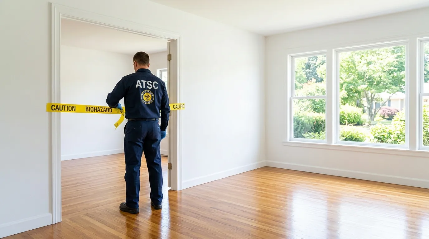 Certified biohazard cleanup crew performing Trauma Scene Cleanup in Morton Grove